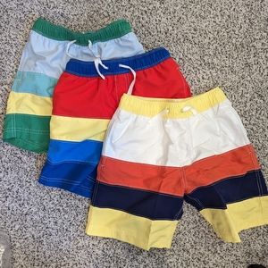 Hanna Andersson Color block swim shorts set boys 5/6-7/8